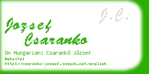 jozsef csaranko business card